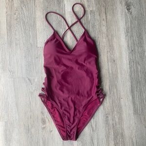 Xhilaration Strappy Cutout One Piece Swimsuit
